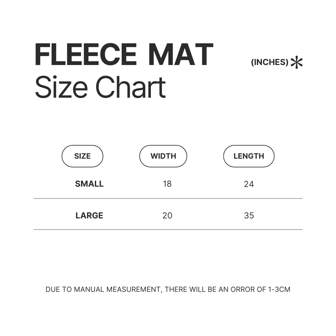 Fleece Mat Size Chart - Kagurabachi Shop