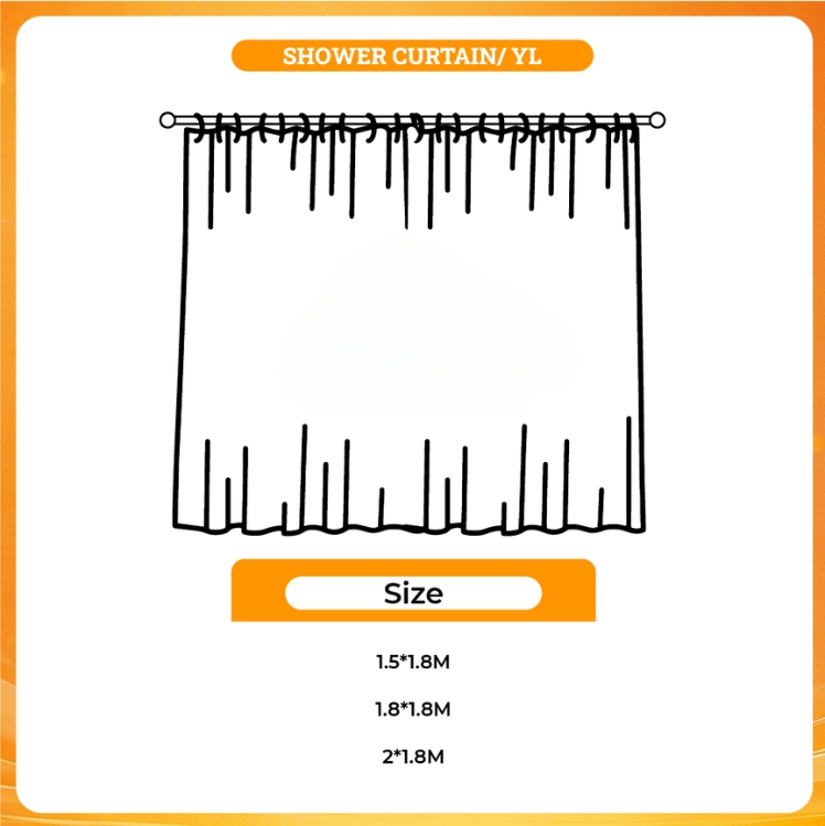 3D shower curtain - Kagurabachi Shop